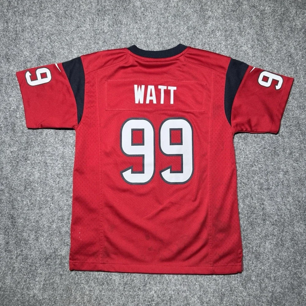 Nike Boys Houston Texans J.J. Watt 99 On Field Jersey Red Medium 10/12 NFL